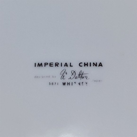 Bread and Butter Plate Imperial by W Dalton "Whitney" Pattern Fine China 6.5" - Picture 4 of 6